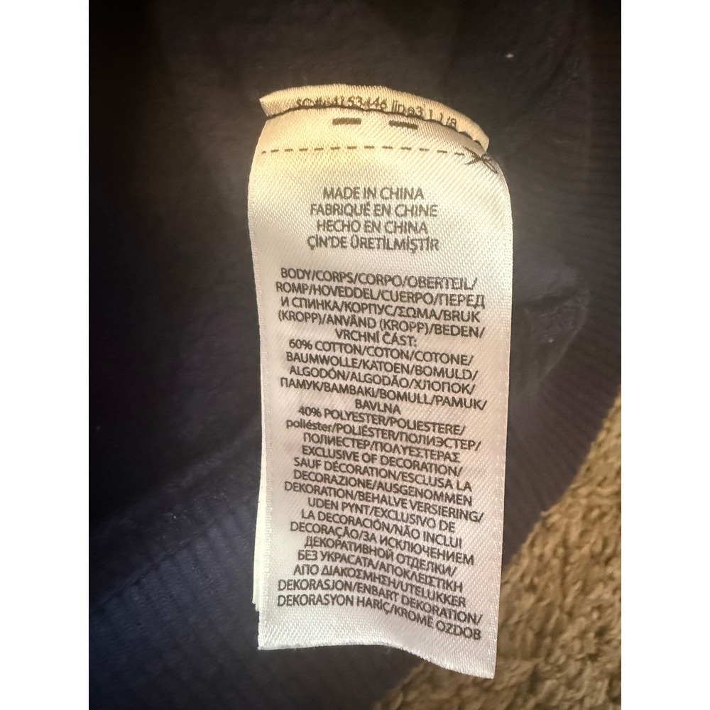 Polo‎ Ralph Lauren Kids Navy Blue Quarter Zip Chenille P Patch Sweatshirt Size 6 - Picture 6 of 6